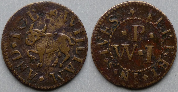 St. Ives, William and Job Perret farthing
